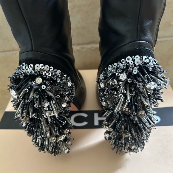 Rochas Shoes - Rare Rochas boots high hill 4 inch black leather